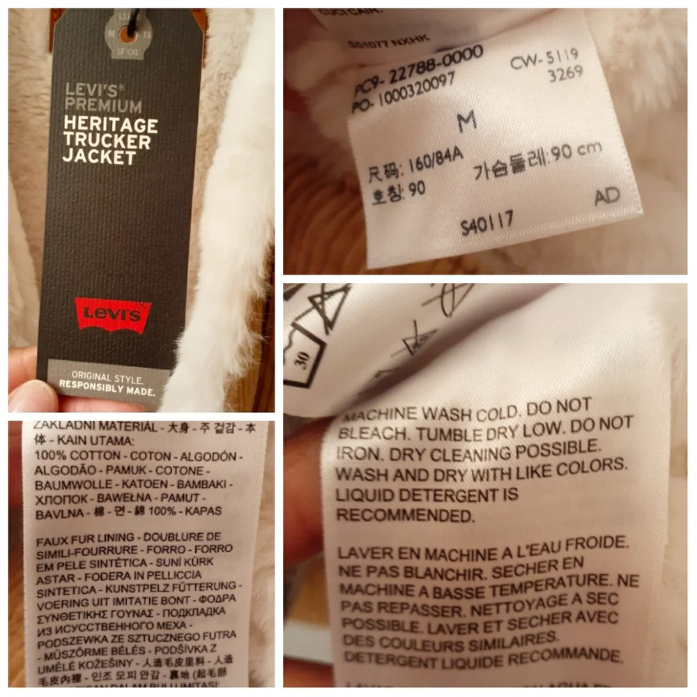 🎉HP!🎉 💎NWT Levi's Iced Coffee Corduroy Trucker Jacket - Picture 4 of 16